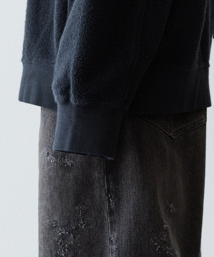 【phebus】SULFUR DYE FLEECE P/O - CAHRCOAL