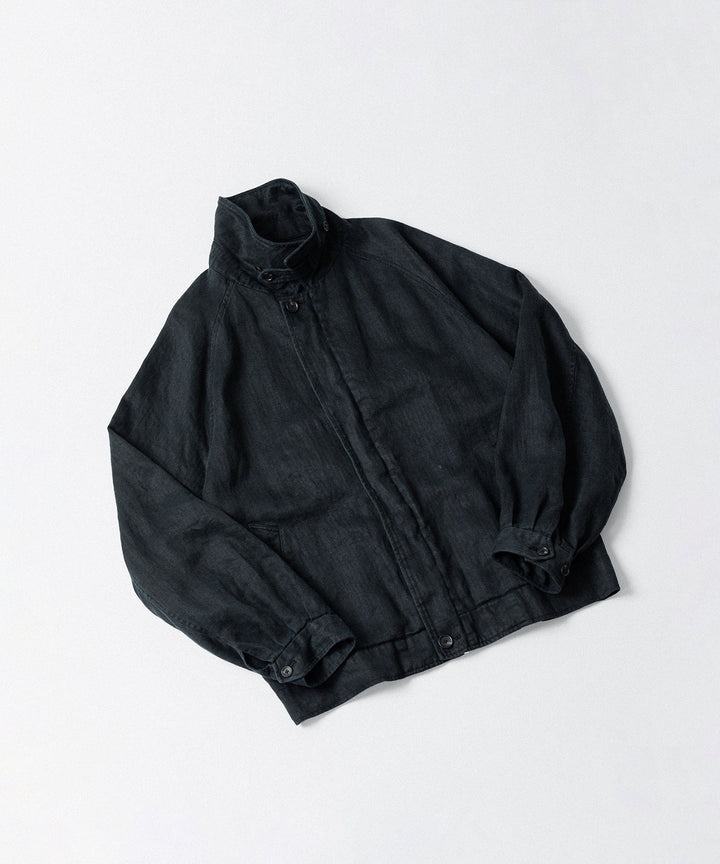 ssstein(シュタイン)のHEAVY LINEN HERRINGBONE ZIP JACKET - BLACKの公式通販サイトsession福岡セレクトショップ