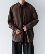 画像をギャラリービューアに読み込む, VEIN ヴェインのSYNTHETIC SUEDE LEATHER L/S SHIRT - BROWNの公式通販サイトsession福岡セレクトショップ
