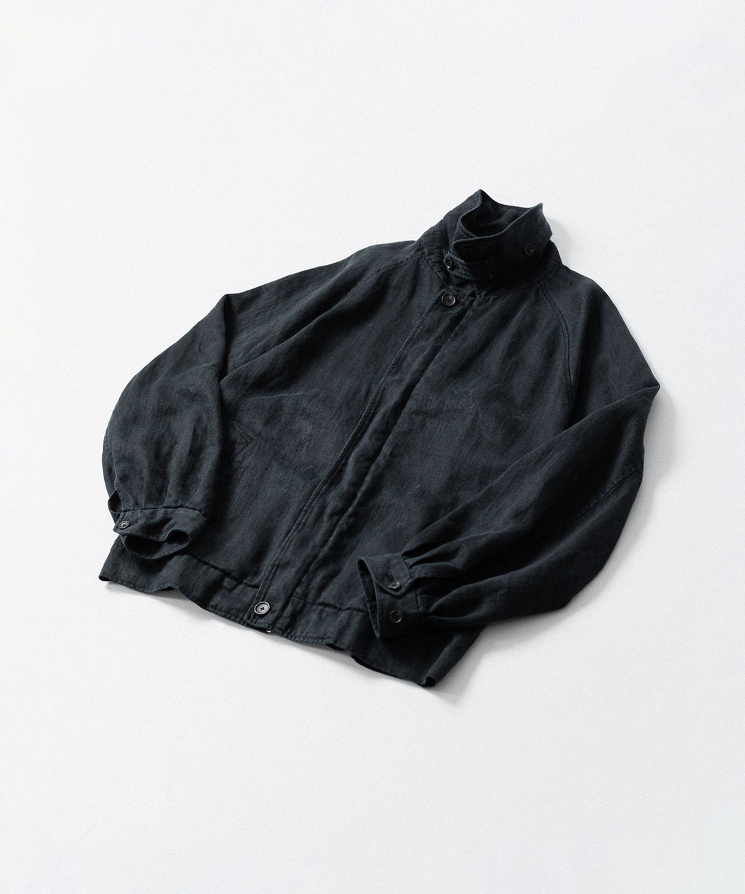 ssstein(シュタイン)のHEAVY LINEN HERRINGBONE ZIP JACKET - BLACKの公式通販サイトsession福岡セレクトショップ