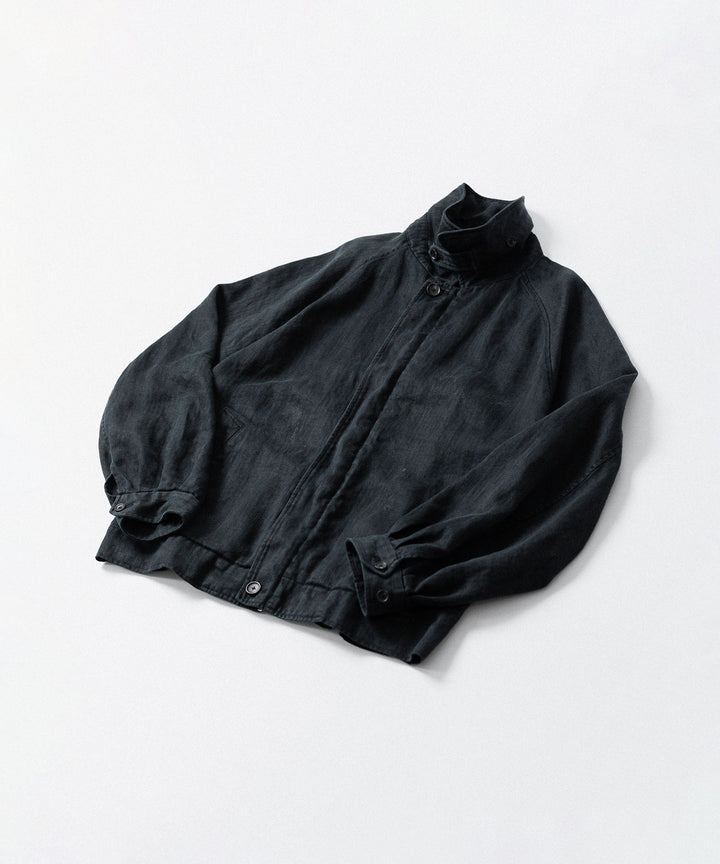 ssstein(シュタイン)のHEAVY LINEN HERRINGBONE ZIP JACKET - BLACKの公式通販サイトsession福岡セレクトショップ