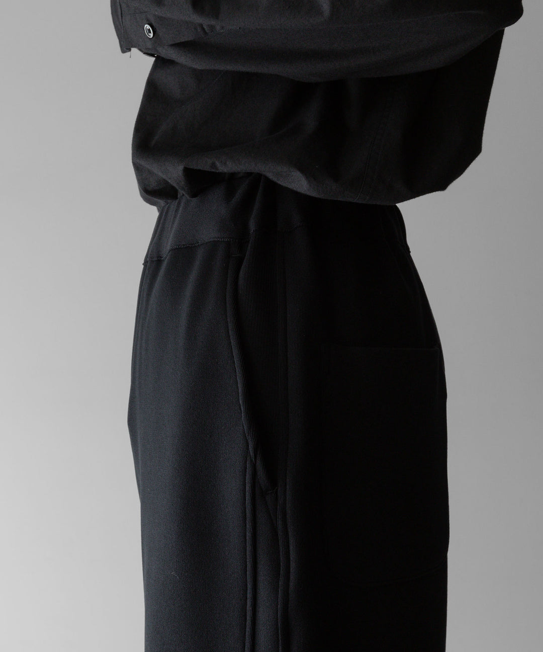 【stein】ssstein シュタインのCUPRO BICOLOR WIDE TRACK PANTSのBLACK × BLACK  公式通販サイトsession福岡セレクトショップ