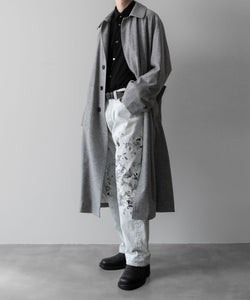 【INTÉRIM】CASHMERE DRAP HYPER BIG BELTED OVER COAT - GRAY