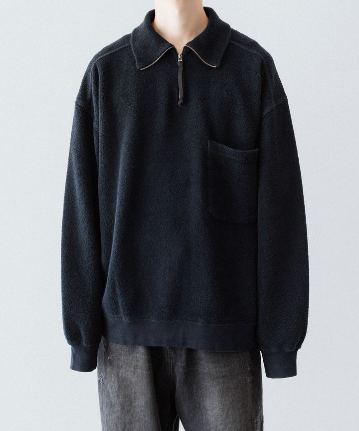 【phebus】SULFUR DYE FLEECE P/O - CAHRCOAL