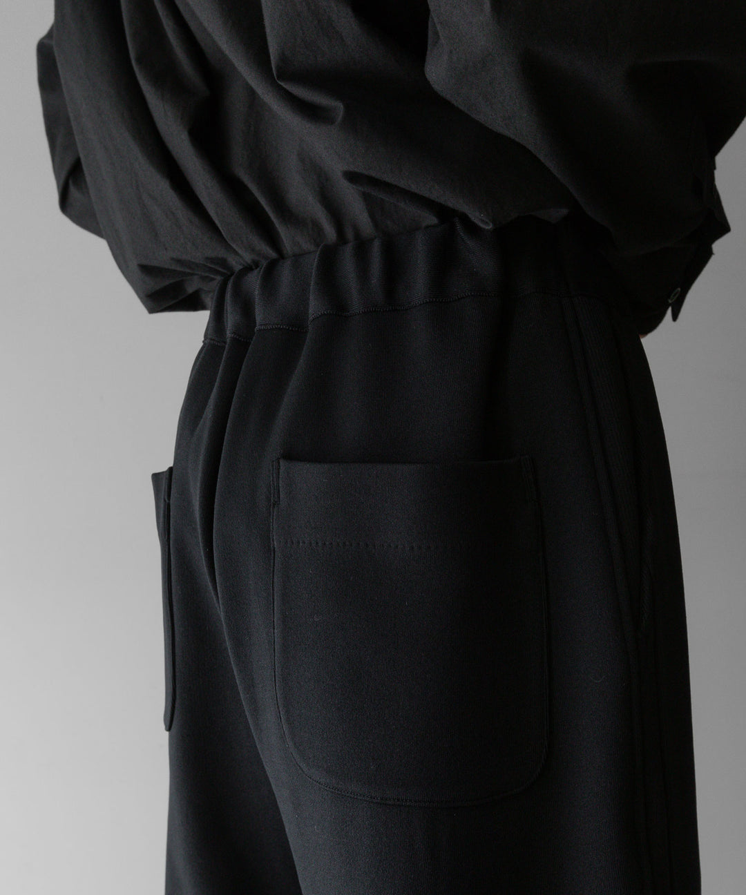 【stein】ssstein シュタインのCUPRO BICOLOR WIDE TRACK PANTSのBLACK × BLACK  公式通販サイトsession福岡セレクトショップ