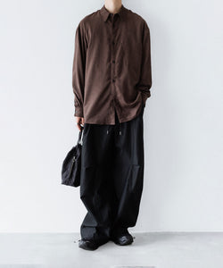 VEIN 】SYNTHETIC SUEDE LEATHER L/S SHIRT - BROWN | 公式通販サイト