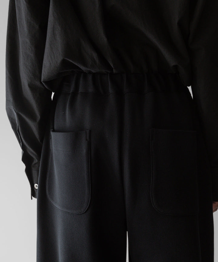 【stein】ssstein シュタインのCUPRO BICOLOR WIDE TRACK PANTSのBLACK × BLACK  公式通販サイトsession福岡セレクトショップ