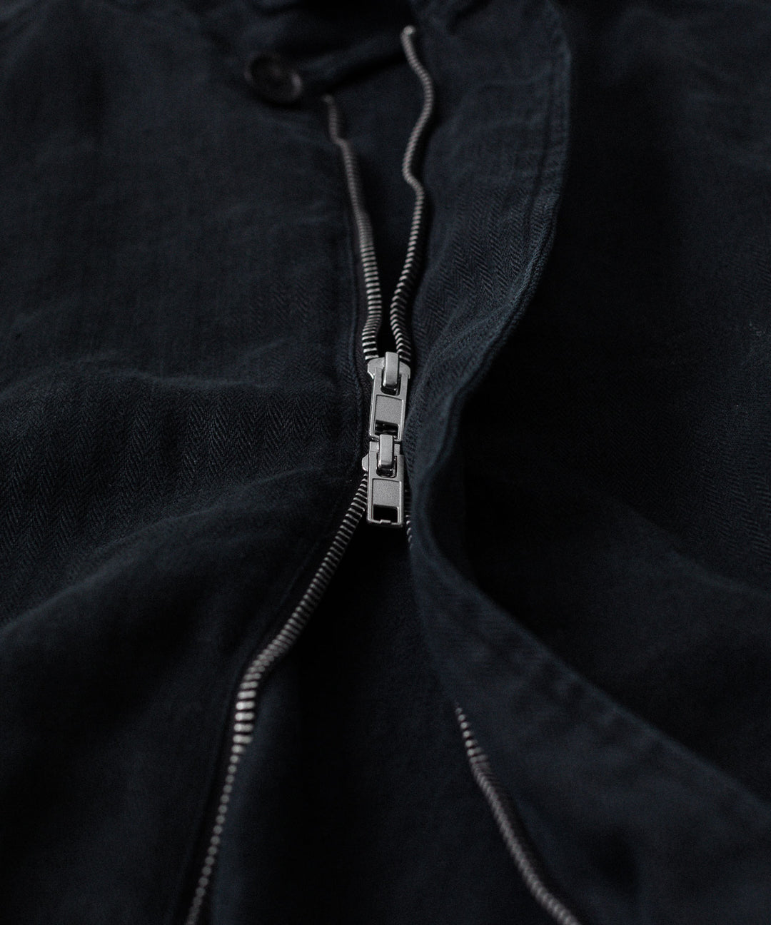 ssstein(シュタイン)のHEAVY LINEN HERRINGBONE ZIP JACKET - BLACKの公式通販サイトsession福岡セレクトショップ