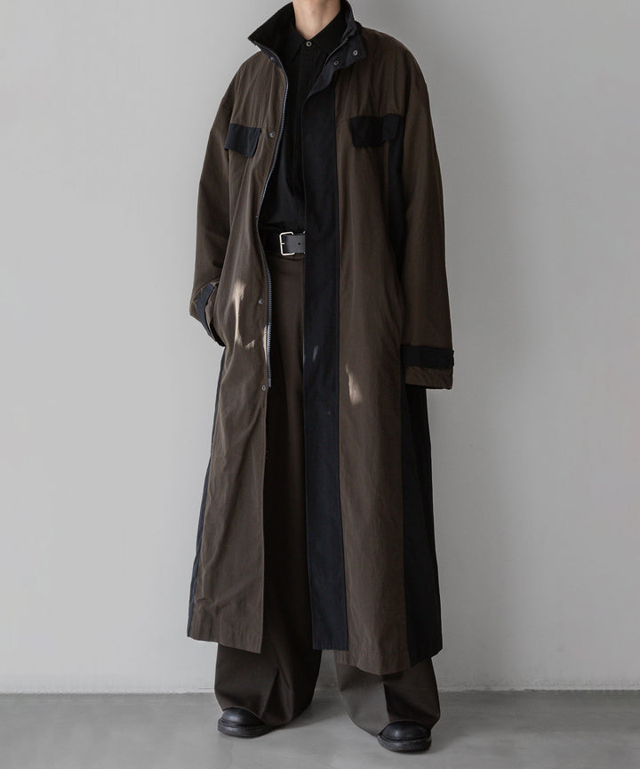 stein(シュタイン)の23AWコレクションMAXI-LENGTH STAND COLLAR COATのMILITARY KHAKI