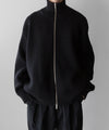 【stein】OVERSIZED DRIVERS KNIT ZIP JACKET - BLACK