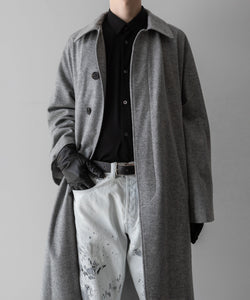 【INTÉRIM】CASHMERE DRAP HYPER BIG BELTED OVER COAT - GRAY