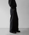 【stein】CUPRO BICOLOR WIDE TRACK PANTS - BLACK × BLACK