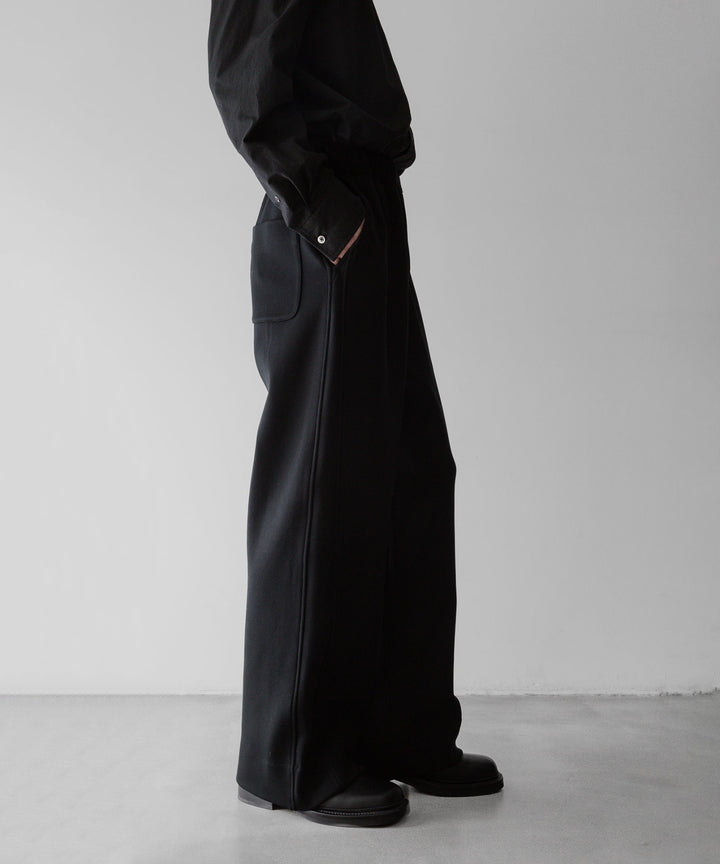 【stein】ssstein シュタインのCUPRO BICOLOR WIDE TRACK PANTSのBLACK × BLACK  公式通販サイトsession福岡セレクトショップ