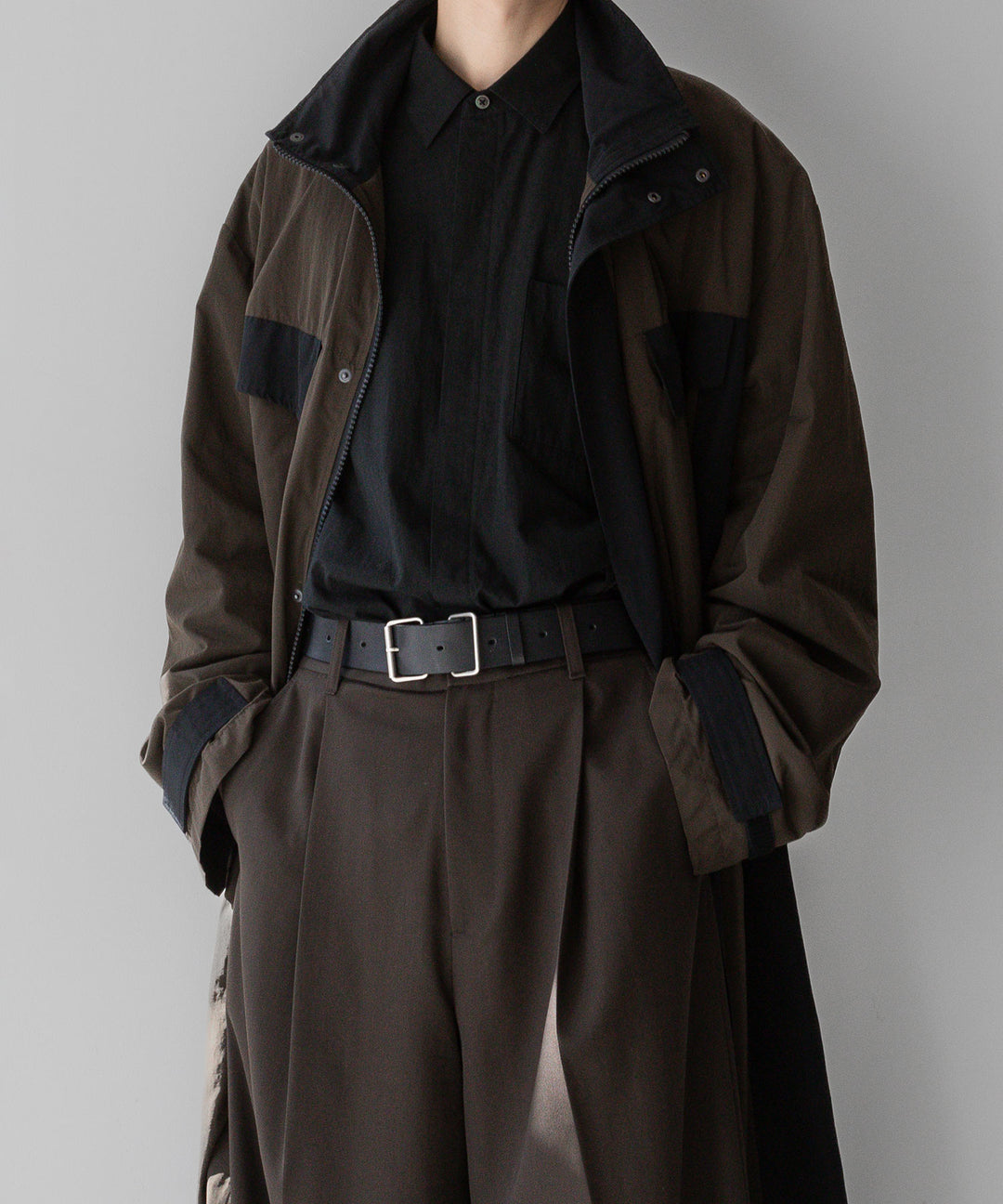 stein(シュタイン)の23AWコレクションMAXI-LENGTH STAND COLLAR COATのMILITARY KHAKI