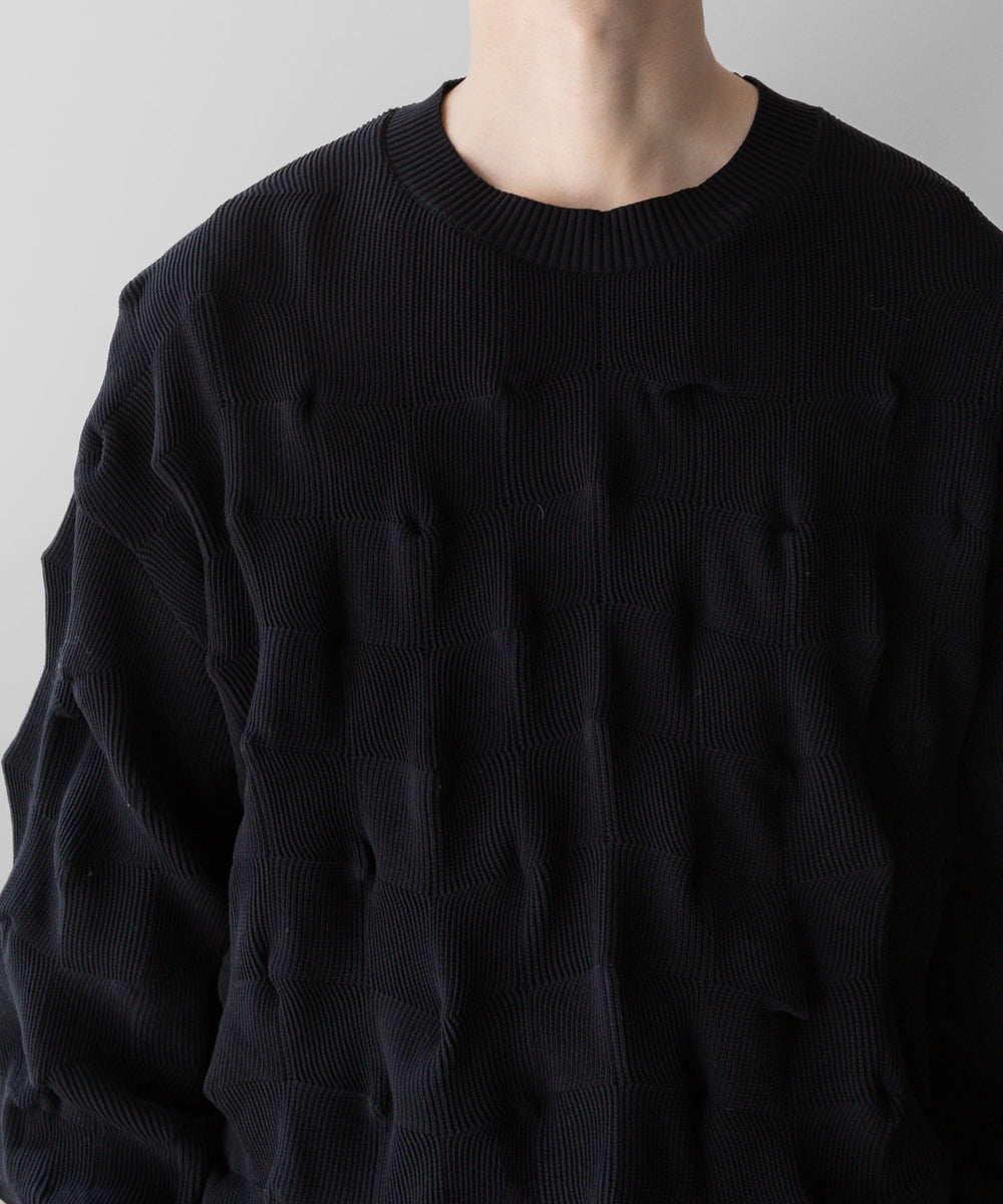 stein(シュタイン)の23AWコレクションBUMPY PATTERNED KNIT LSのBLACK