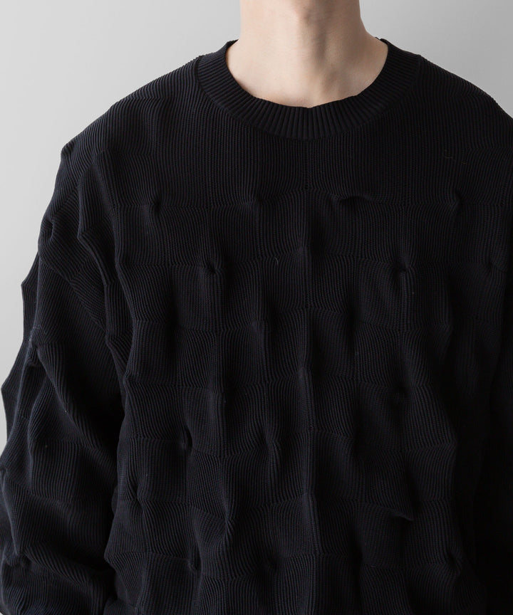 stein(シュタイン)の23AWコレクションBUMPY PATTERNED KNIT LSのBLACK