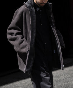 ssstein / シュタイン】CUT-OFF MOUTON JACKET - GREY KHAKI | 公式