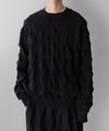 【stein】BUMPY PATTERNED KNIT LS - BLACK