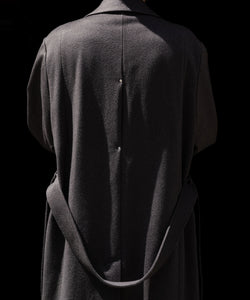 ssstein / シュタイン】OVERSIZED MAXI-LENGTH PEAK LAPEL COAT - GREY