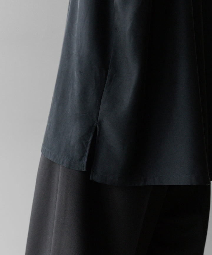 ssstein stein(シュタイン)の24SSコレクション 公式通販サイトsession福岡セレクトショップOVERSIZED CUPRO OPEN COLLAR SS SHIRTのBLACK