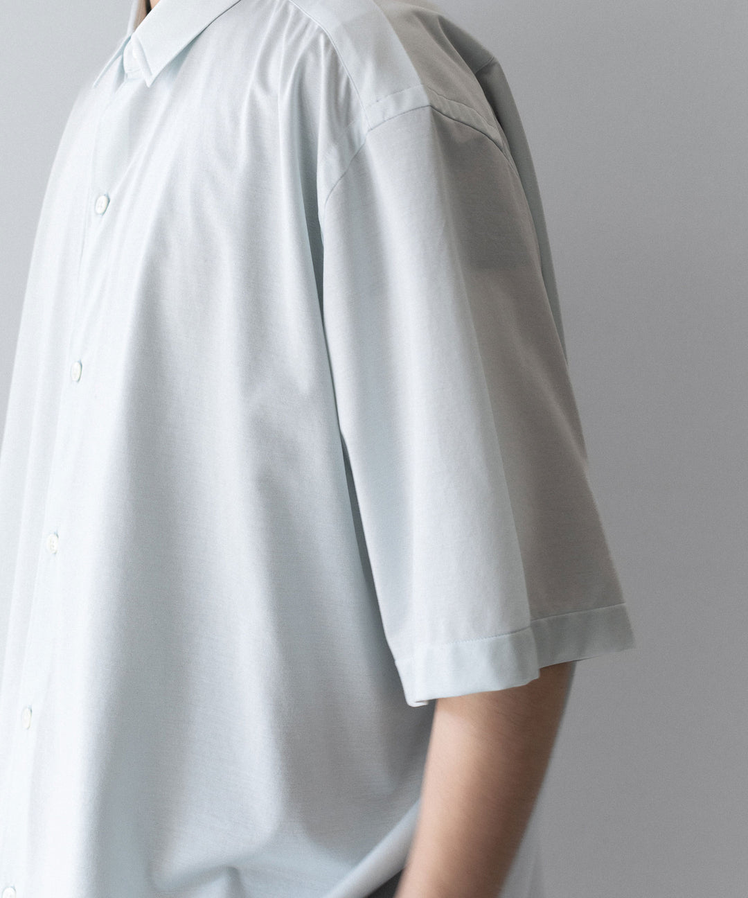 【KANEMASA PHIL.】46G ATMOSPHERE S/S SHIRT - SAX