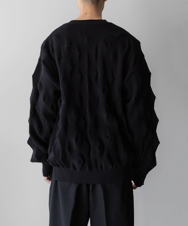 stein(シュタイン)の23AWコレクションBUMPY PATTERNED KNIT LSのBLACK