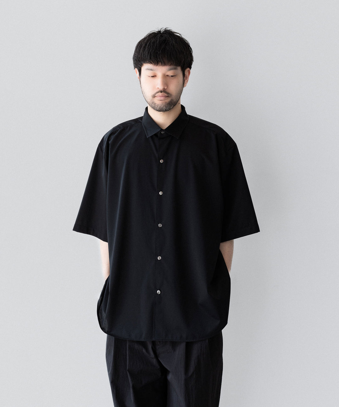 KANEMASA PHIL.-カネマサフィル46G ATMOSPHERE S/S SHIRTのBLACK 公式通販サイトsession福岡セレクトショップ