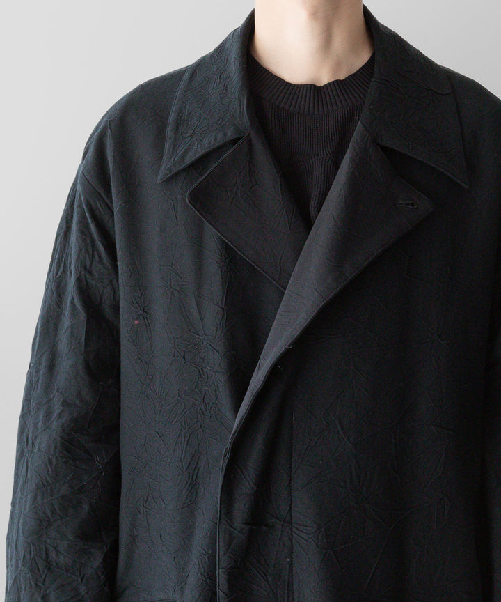 【KANEMASA PHIL.】CATCH WASHER TWILL STENCIL DOUBLE COAT - BLACK カネマサフィル sessionセッション福岡セレクトショップ 公式通販サイト