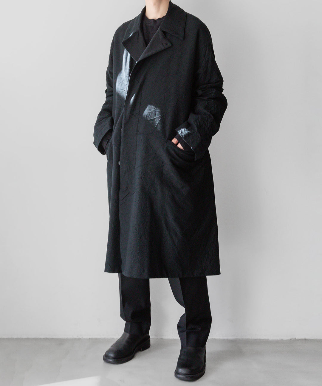 【KANEMASA PHIL.】CATCH WASHER TWILL STENCIL DOUBLE COAT - BLACK カネマサフィル sessionセッション福岡セレクトショップ 公式通販サイト