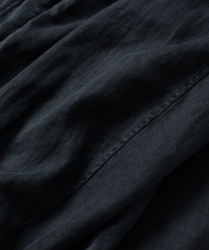ssstein(シュタイン)のHEAVY LINEN HERRINGBONE ZIP JACKET - BLACKの公式通販サイトsession福岡セレクトショップ