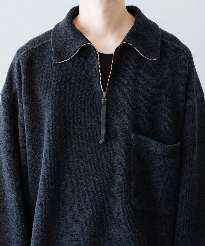 【phebus】SULFUR DYE FLEECE P/O - CAHRCOAL
