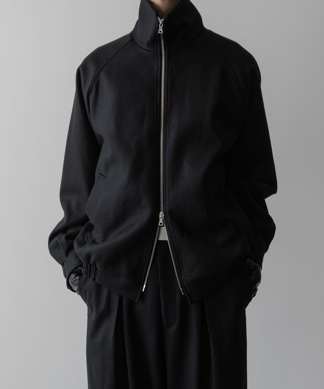 ssstein(シュタイン)の24AWコレクション MELTON ZIP UP BLOUSON - BLACK 公式通販サイトsession福岡セレクトショップ
