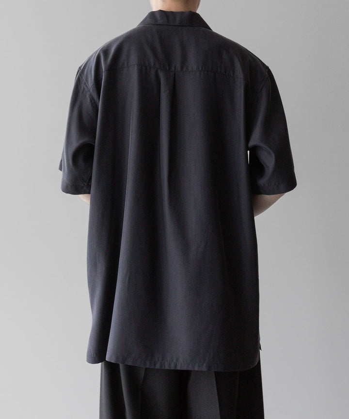 ssstein stein(シュタイン)の24SSコレクション 公式通販サイトsession福岡セレクトショップOVERSIZED CUPRO OPEN COLLAR SS SHIRTのCHARCOAL