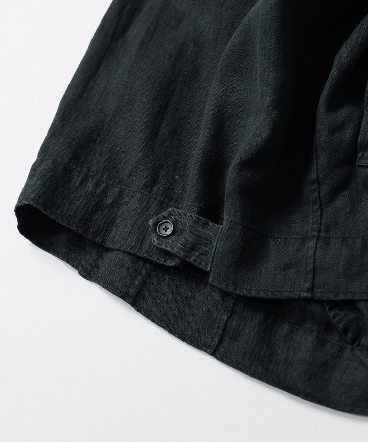 ssstein(シュタイン)のHEAVY LINEN HERRINGBONE ZIP JACKET - BLACKの公式通販サイトsession福岡セレクトショップ