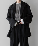 画像をギャラリービューアに読み込む, ssstein(シュタイン)の24AWコレクション OVERSIZED SINGLE BREASTED LONG JACKET - BLACK 公式通販サイトsession福岡セレクトショップ
