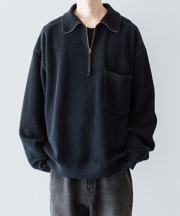 【phebus】SULFUR DYE FLEECE P/O - CAHRCOAL