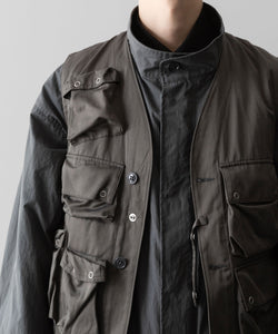 【ANTHEM A】MILITARY MULTI WAY OVER COAT - STEEL GRAY