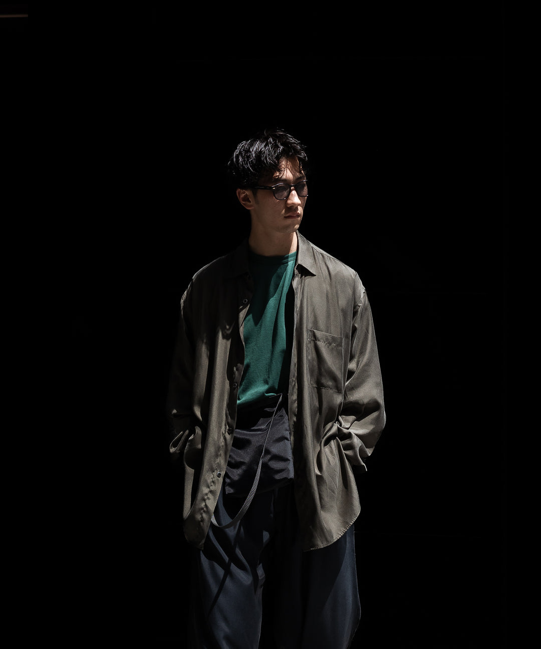 【stein】ssstein シュタインのOVERSIZED CUPRO LS SHIRT - GREY KHAKI 公式通販サイトsession福岡セレクトショップ