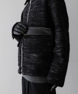 INTÉRIM(インテリム)のDOUBLE FACE HAIRY BABY LAMA WOOL SPORTS JACKET - RAW BLACKの公式通販サイトsession福岡セレクトショップ