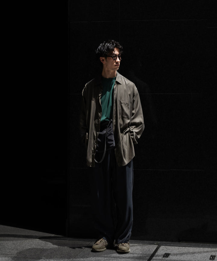 【stein】ssstein シュタインのOVERSIZED CUPRO LS SHIRT - GREY KHAKI 公式通販サイトsession福岡セレクトショップ