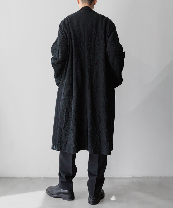 【KANEMASA PHIL.】CATCH WASHER TWILL STENCIL DOUBLE COAT - BLACK カネマサフィル sessionセッション福岡セレクトショップ 公式通販サイト
