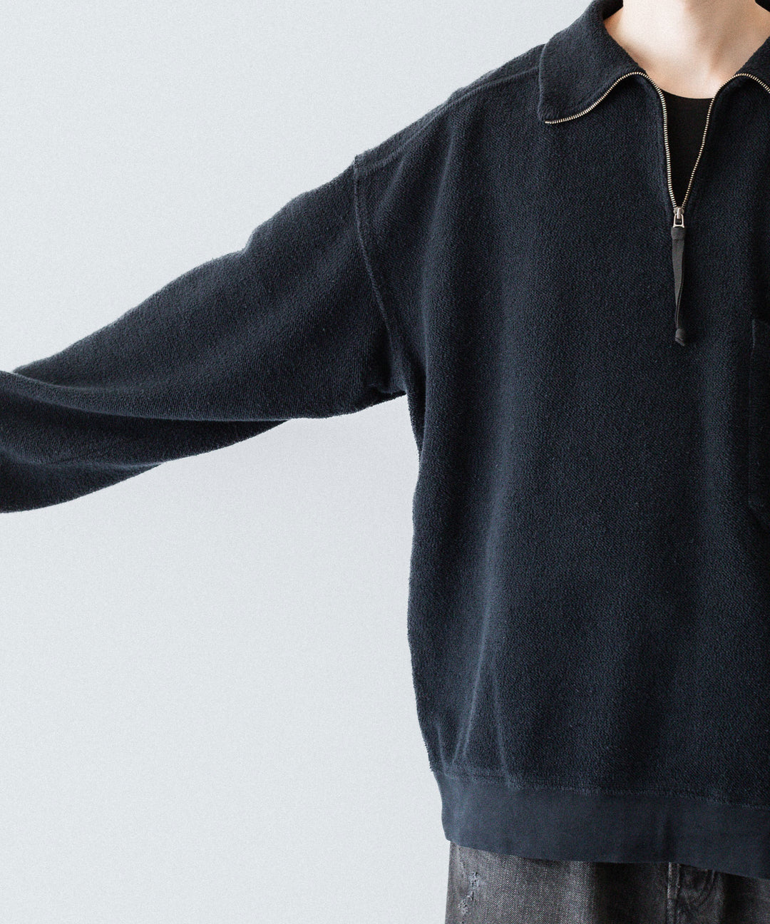 【phebus】SULFUR DYE FLEECE P/O - CAHRCOAL