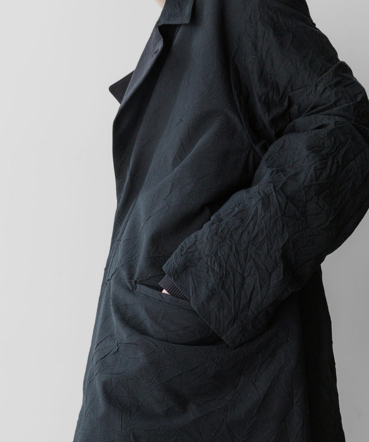 【KANEMASA PHIL.】CATCH WASHER TWILL STENCIL DOUBLE COAT - BLACK カネマサフィル sessionセッション福岡セレクトショップ 公式通販サイト