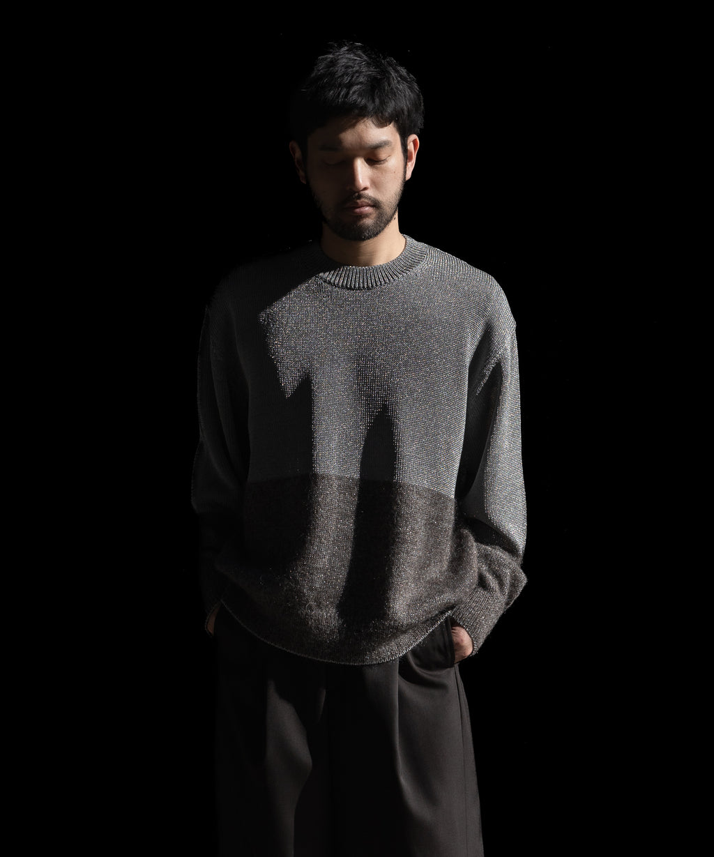 ssstein(シュタイン)の24AWコレクション MOHAIR GLITTER KNIT COMBINATION LS - GREIGE 公式通販サイトsession福岡セレクトショップ