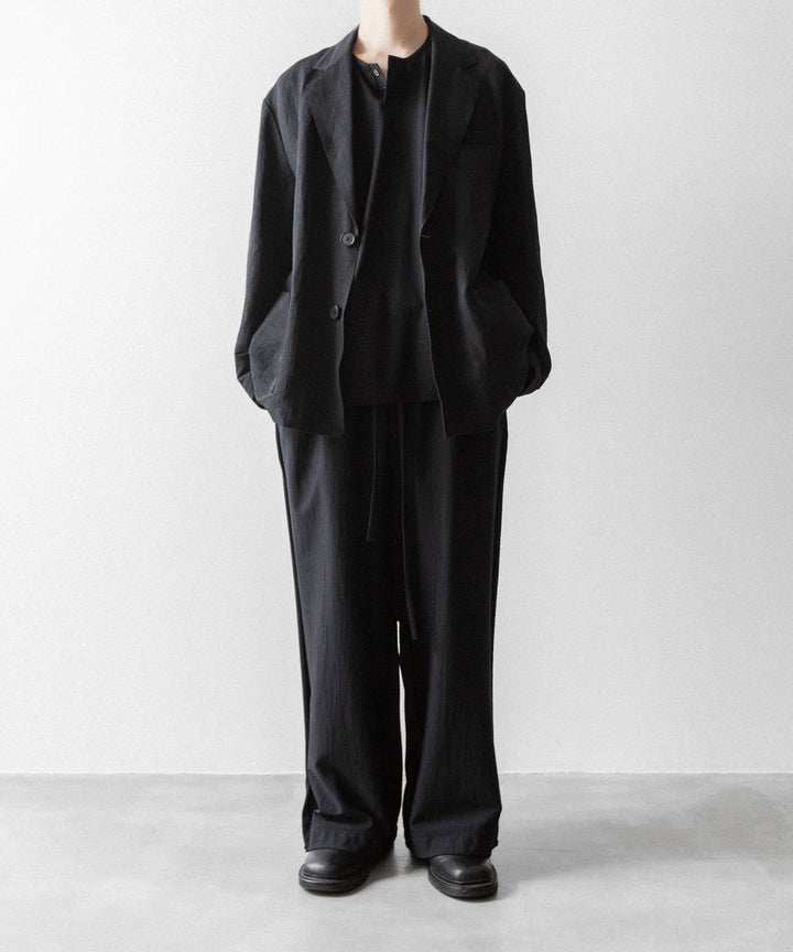 ssstein(シュタイン)のLI/NY POPLIN SINGLE BREASTED JACKET - BLACKの公式通販サイトsession福岡セレクトショップ
