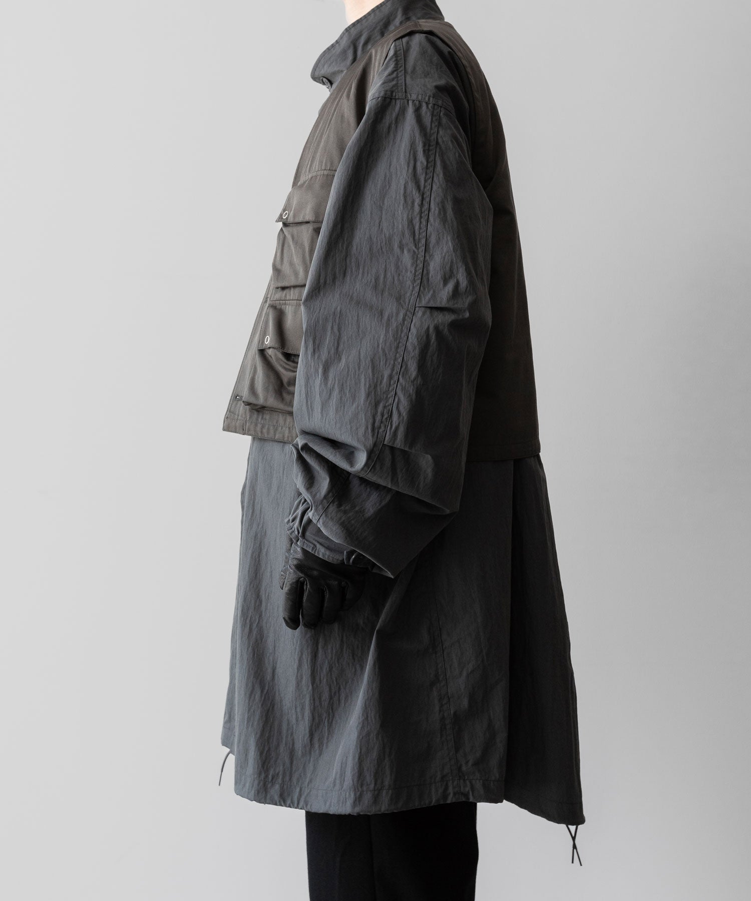 【ANTHEM A】MILITARY MULTI WAY OVER COAT - STEEL GRAY