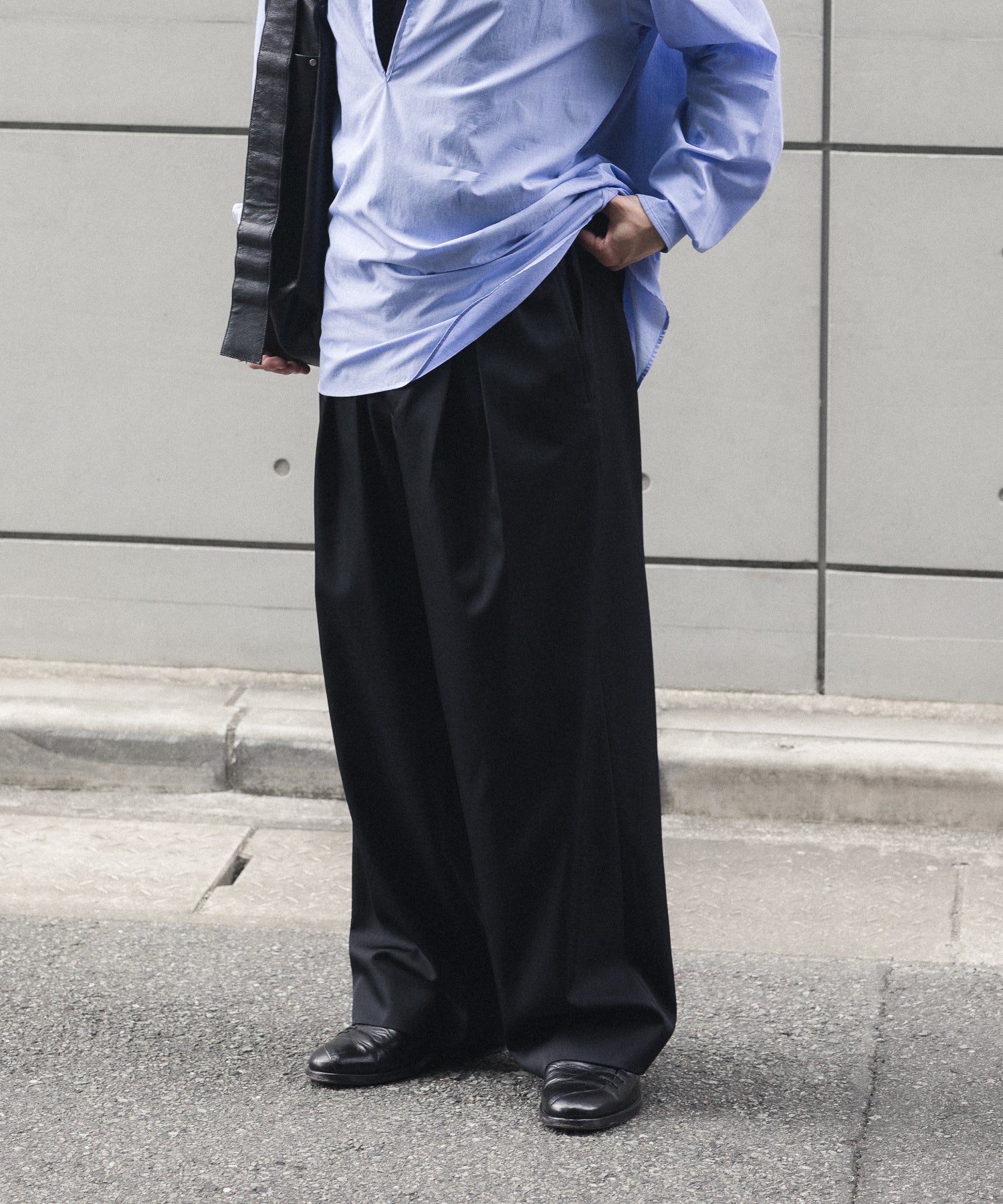 ssstein / シュタイン】EASY WIDE TROUSERS - BLACK | 公式通販サイト