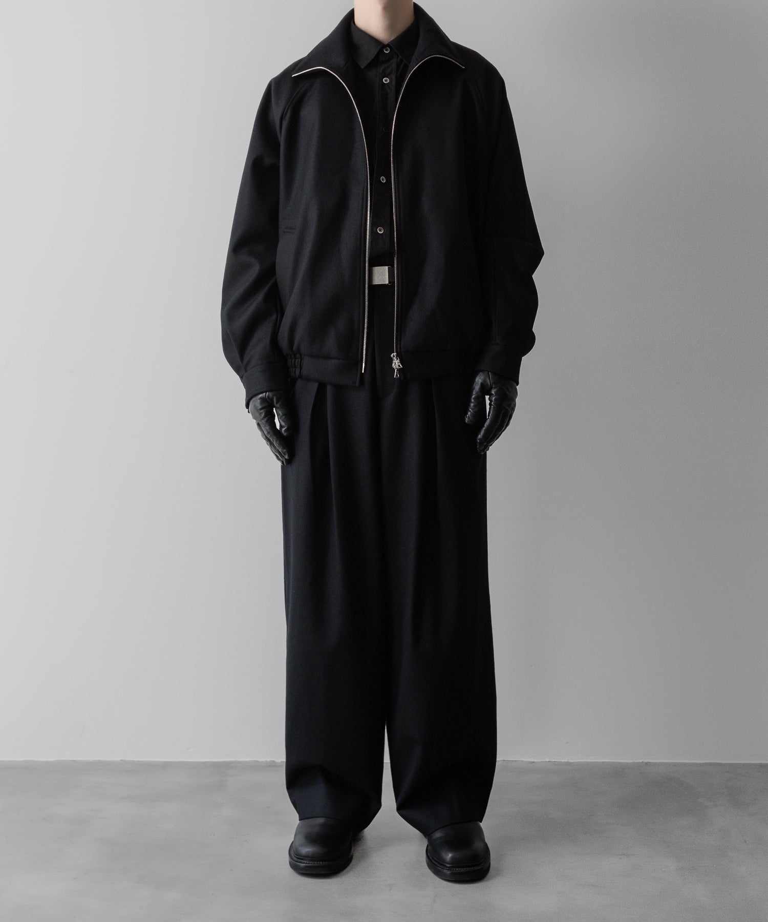 ssstein(シュタイン)の24AWコレクション MELTON ZIP UP BLOUSON - BLACK 公式通販サイトsession福岡セレクトショップ