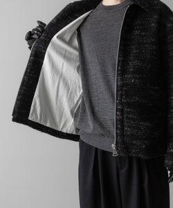 INTÉRIM(インテリム)のDOUBLE FACE HAIRY BABY LAMA WOOL SPORTS JACKET - RAW BLACKの公式通販サイトsession福岡セレクトショップ