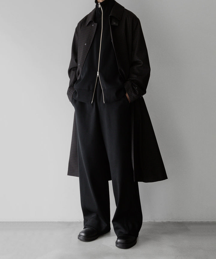 【stein】ssstein シュタインのCUPRO BICOLOR WIDE TRACK PANTSのBLACK × BLACK  公式通販サイトsession福岡セレクトショップ